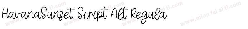 HavanaSunset Script Alt Regular字体转换